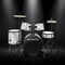 Gammon Percussion Full Size Complete Adult 5-Piece Drum Set with Cymbals, Stands, Stool, and Sticks